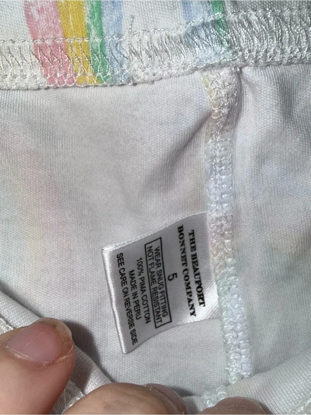 The Beaufort Bonnet Company Sara Jane’s Short Set Rainbow Pima Cotton Size 5